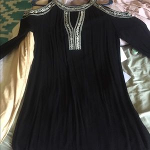 Boho cold shoulder dress